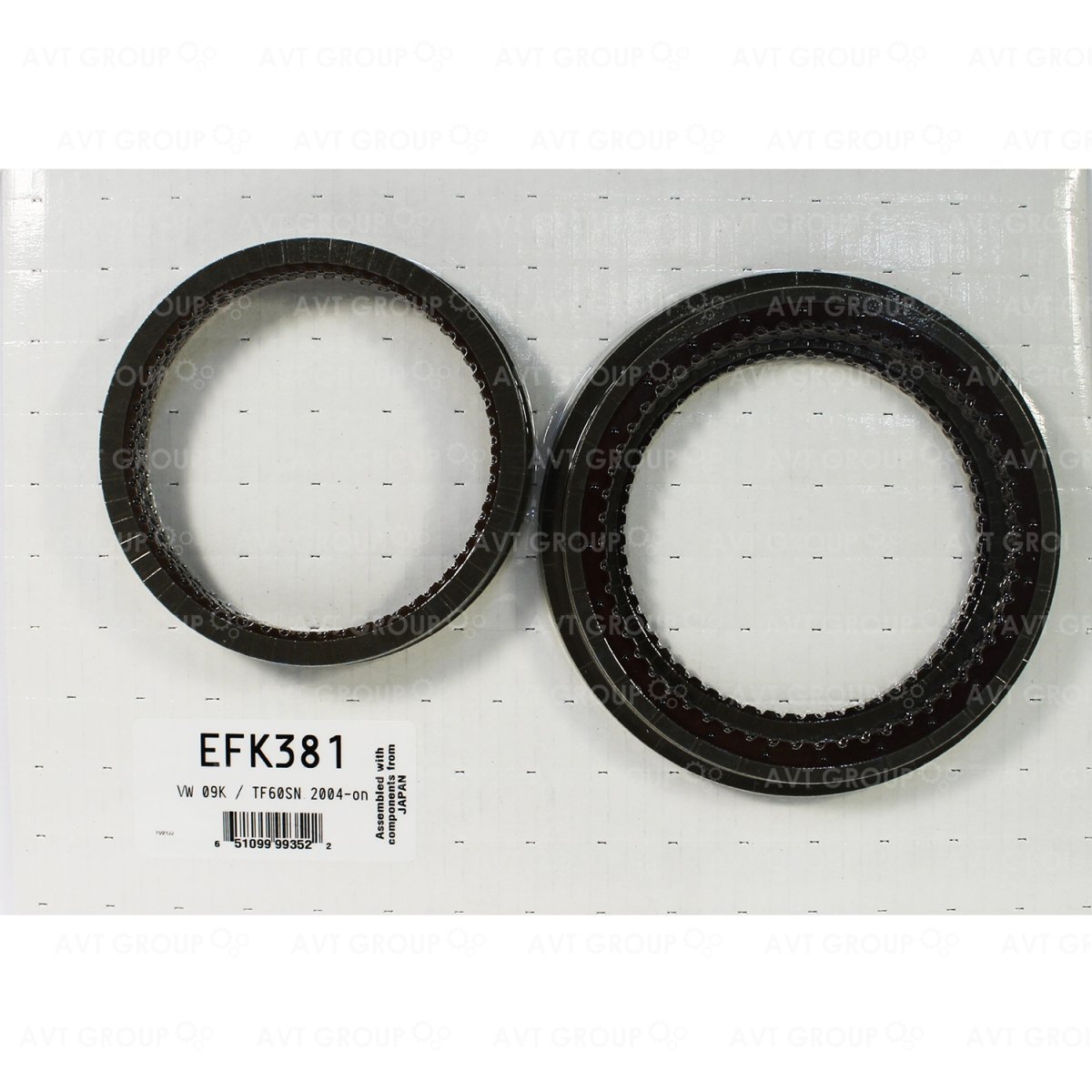 Комплект фрикционных дисков EFK381