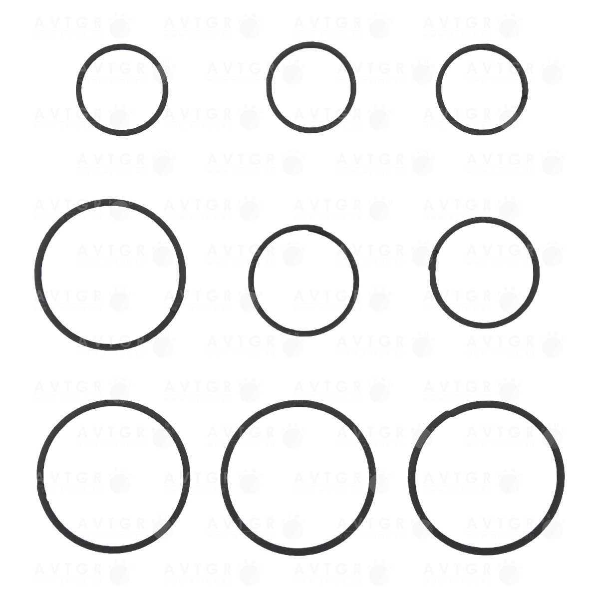 Комплект тефлоновых колец 3524